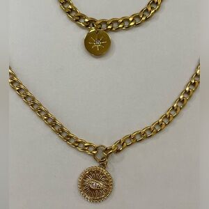 Gold Necklace & Bracelet Set ✨ NON TARNISH